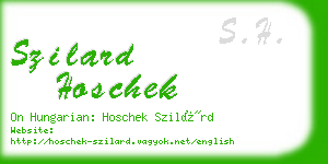 szilard hoschek business card